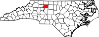福賽斯縣於北卡羅萊那州內的地理位置