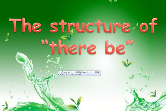 The structure of there be pep The structure of there be pep