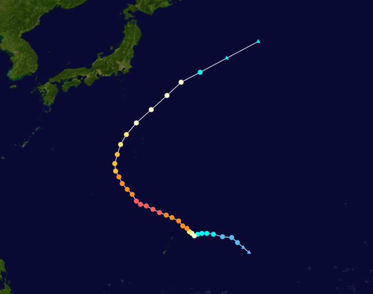 超強颱風彩雲 路徑圖