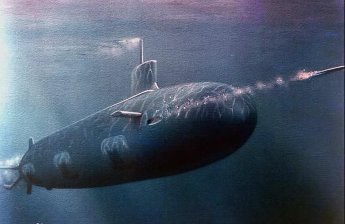 美國海狼級攻擊核潛艇攻擊想像圖