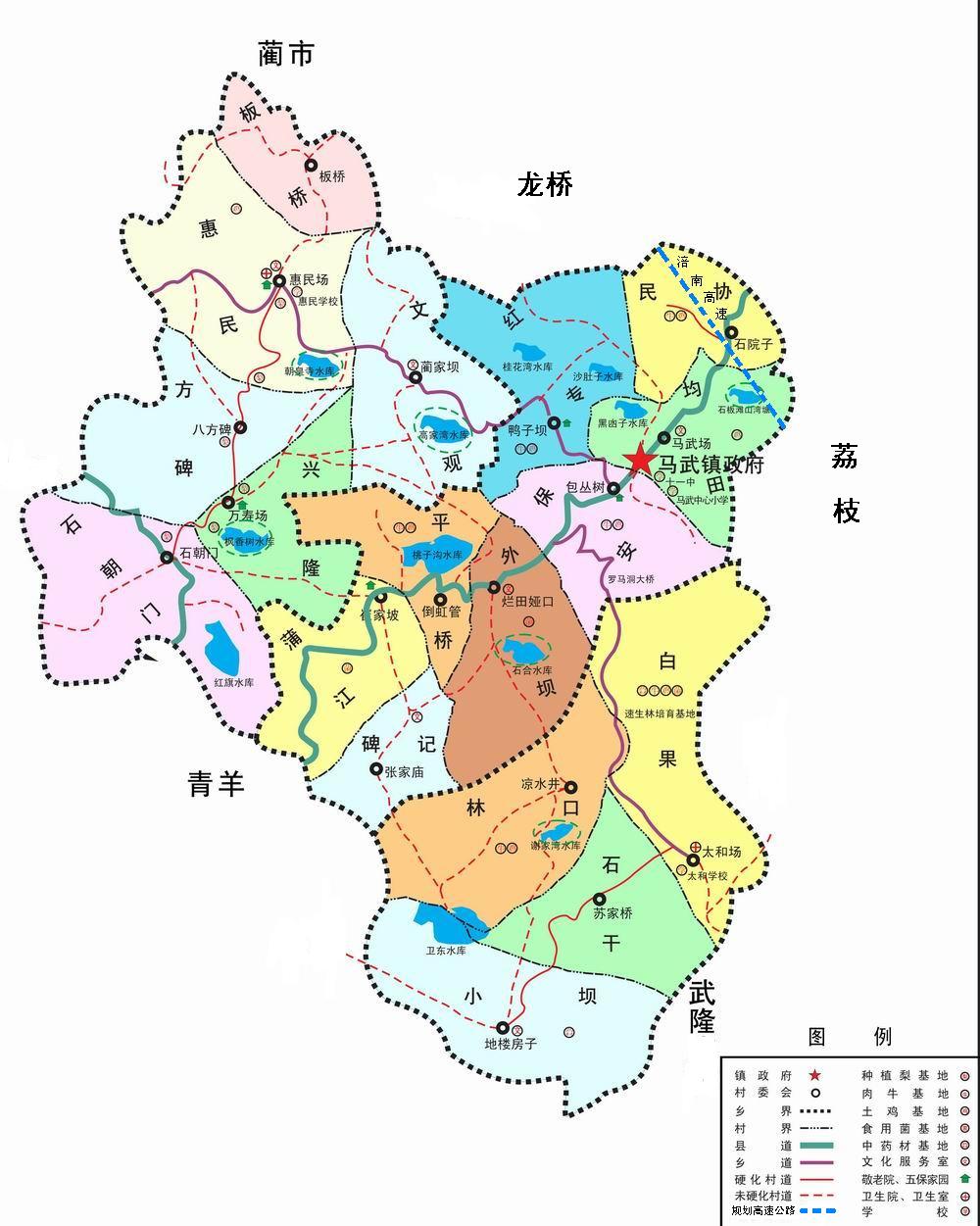 馬武鎮行政區劃圖