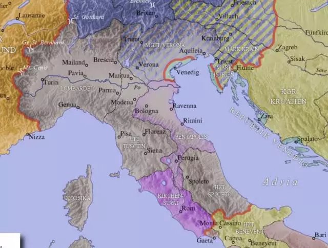 神聖羅馬帝國宗主權下的義大利地區
