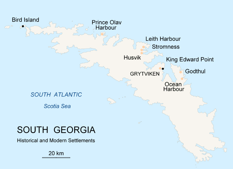 南喬治亞和南桑德威奇群島地理位置