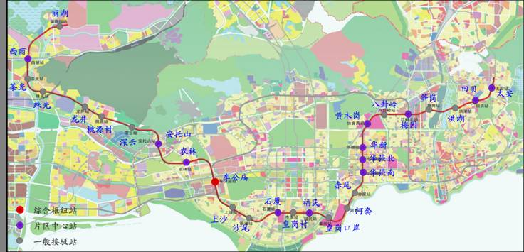 深圳捷運7號線線路圖