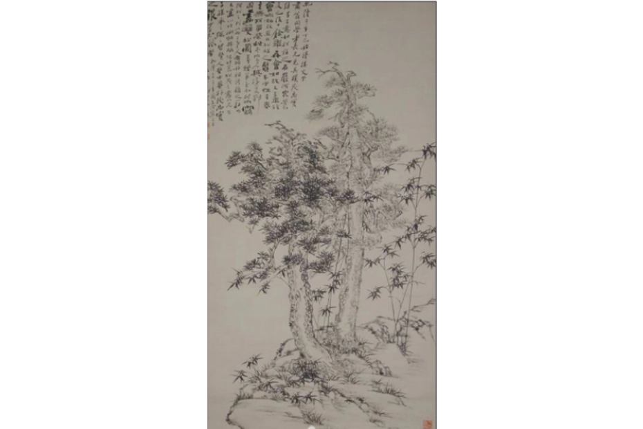 雙松圖(清代鄭燮創作的繪畫) 雙松圖(清代鄭燮創作的繪畫)