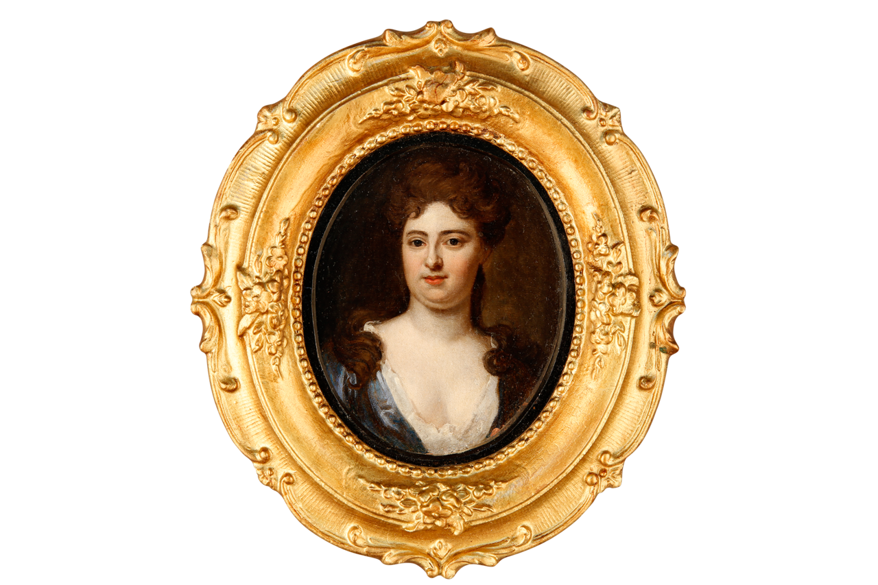 18世紀英國安妮女王肖像銅版油畫