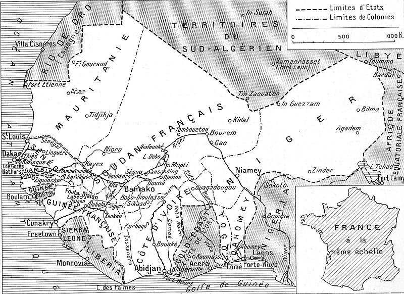 法屬西非行政區劃