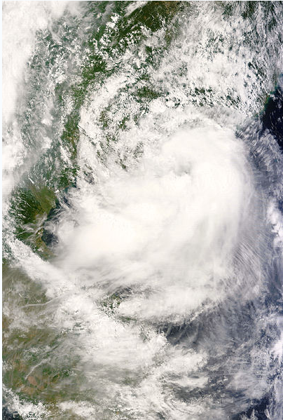 熱帶風暴海馬 衛星雲圖