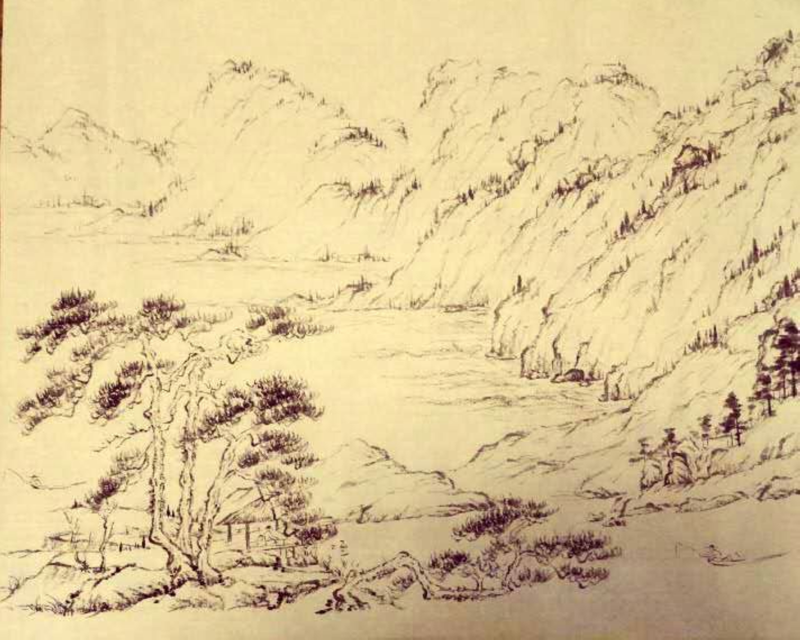 《富春山居圖》 卷中 寬0.45米×長1.3米