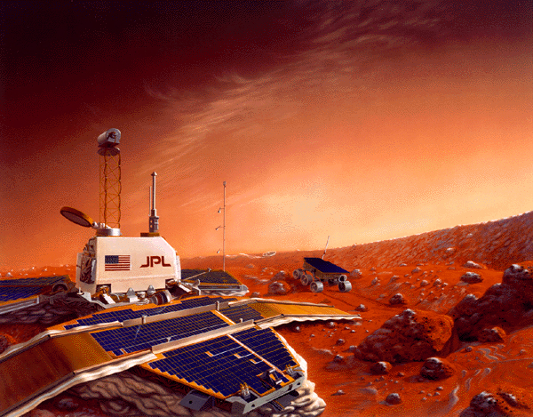 1997年美國“火星探路者”探測器著陸