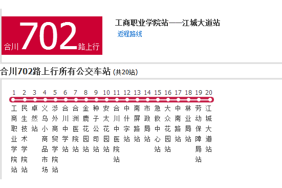 合川公交702路 合川公交702路