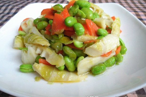 冬筍炒毛豆 冬筍炒毛豆
