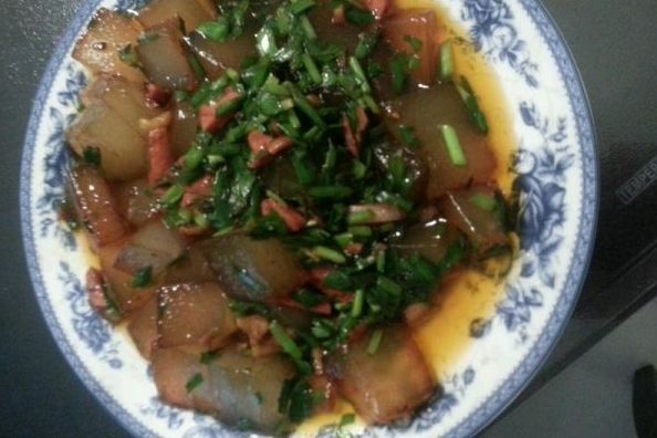 韭菜炒涼粉 韭菜炒涼粉