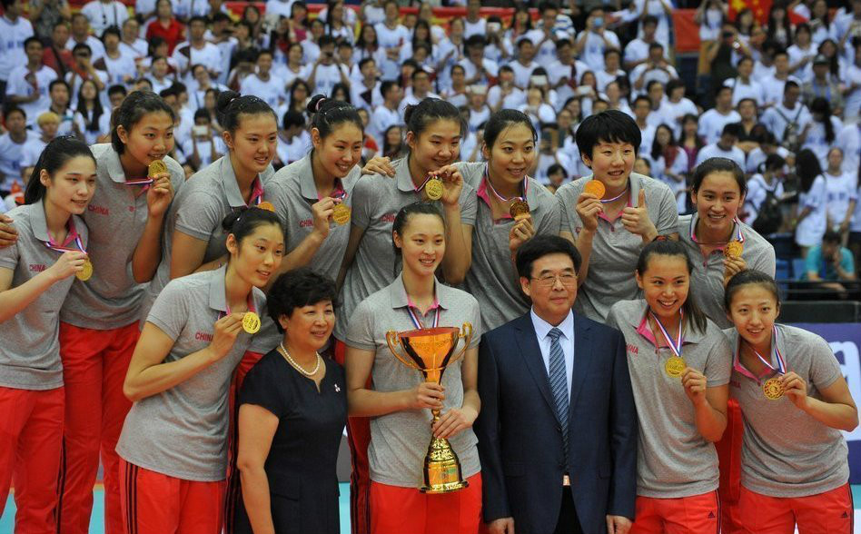 中國女子排球隊獲得冠軍