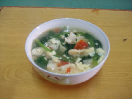 菠菜蝦米湯