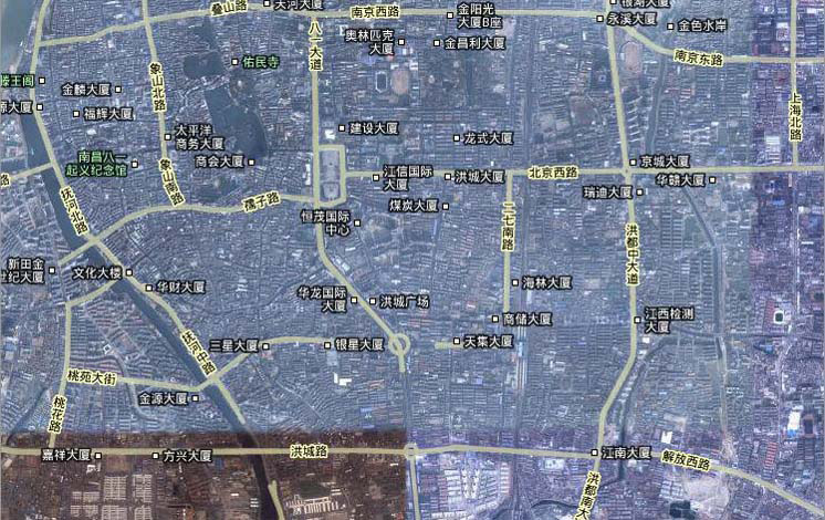 南昌市南站街道衛星地圖