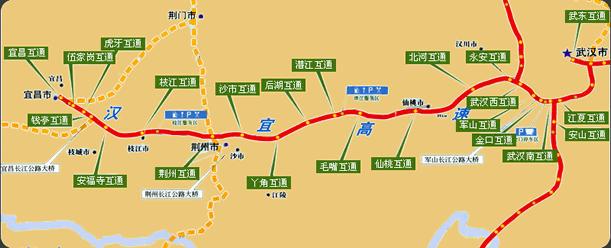 漢宜高速公路地圖
