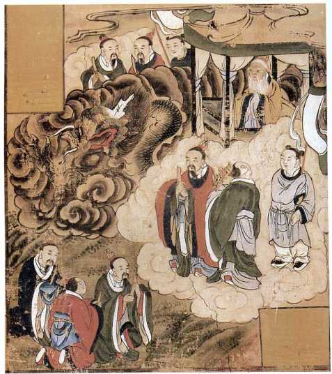 陝西佳縣白雲山明代壁畫《老子八十一化圖》局部