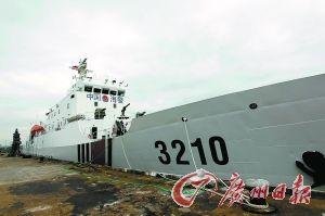 由漁政310船塗裝完成的海警3210船