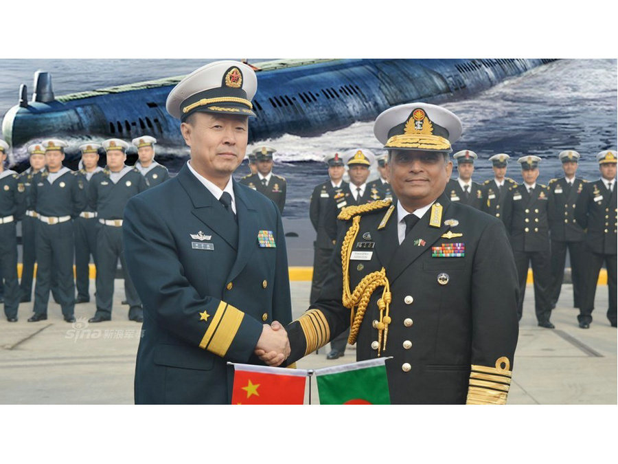 中國出口孟加拉035G潛艇儀式