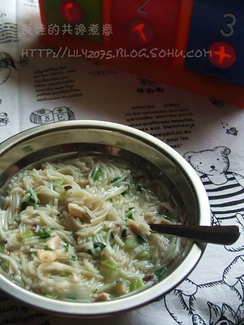 青菜蘑菇面 青菜蘑菇面