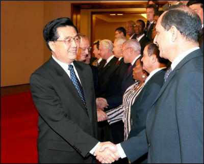 中國國家主席胡錦濤會見國際反貪聯合會代表