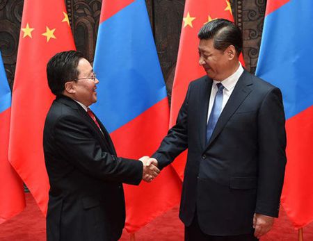 與蒙古國總統會晤