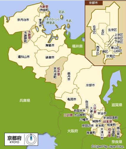 京都府行政區劃圖