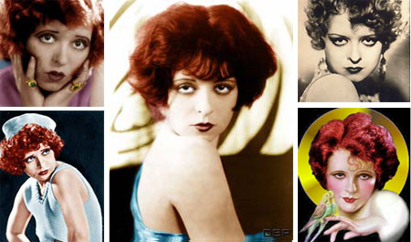 Clara Bow式紅唇、亂蓬蓬的紅髮，成為1920年代的熱門妝容