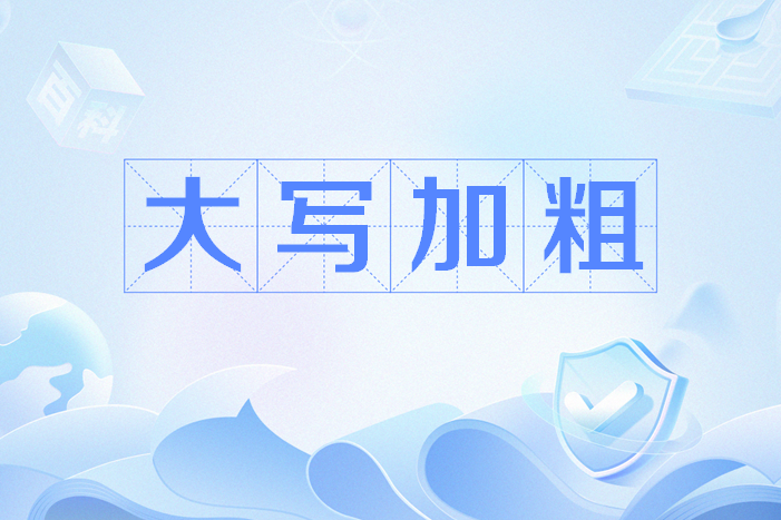 大寫加粗 大寫加粗