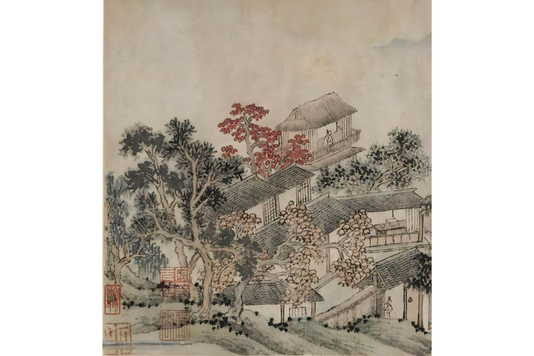 采菱圖(明代沈周創作的紙本設色畫) 采菱圖(明代沈周創作的紙本設色畫)