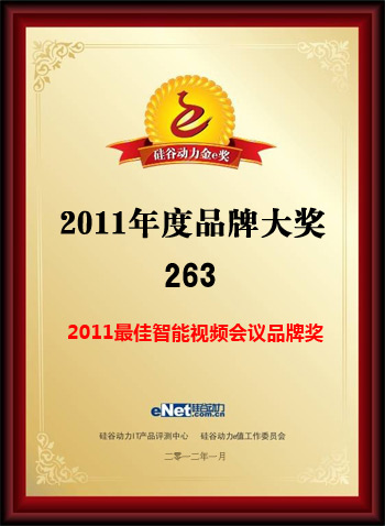2011最佳智慧型視頻會議品牌獎