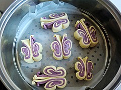 雙色紫薯蝴蝶卷