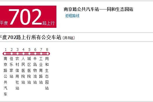 平度公交702路 平度公交702路