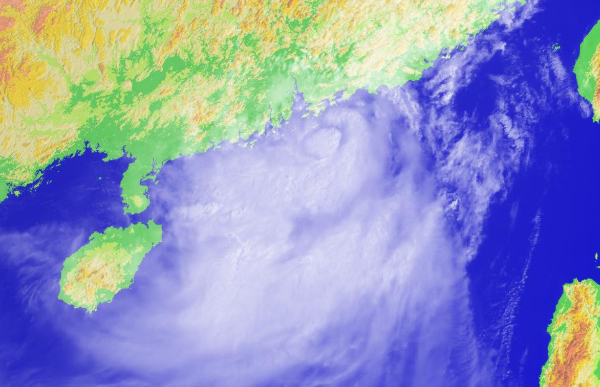 颱風鸚鵡衛星雲圖