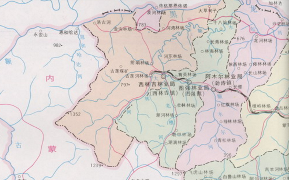 西林吉林業局地圖