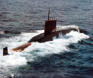 印度海軍潛艇在阿拉伯海執行任務