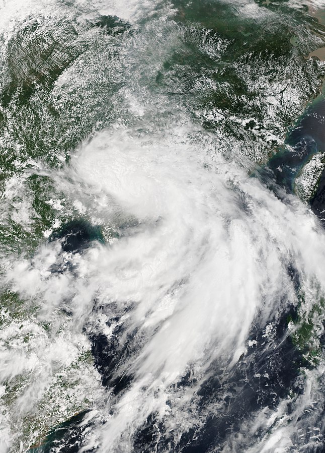 強熱帶風暴帕卡 衛星雲圖