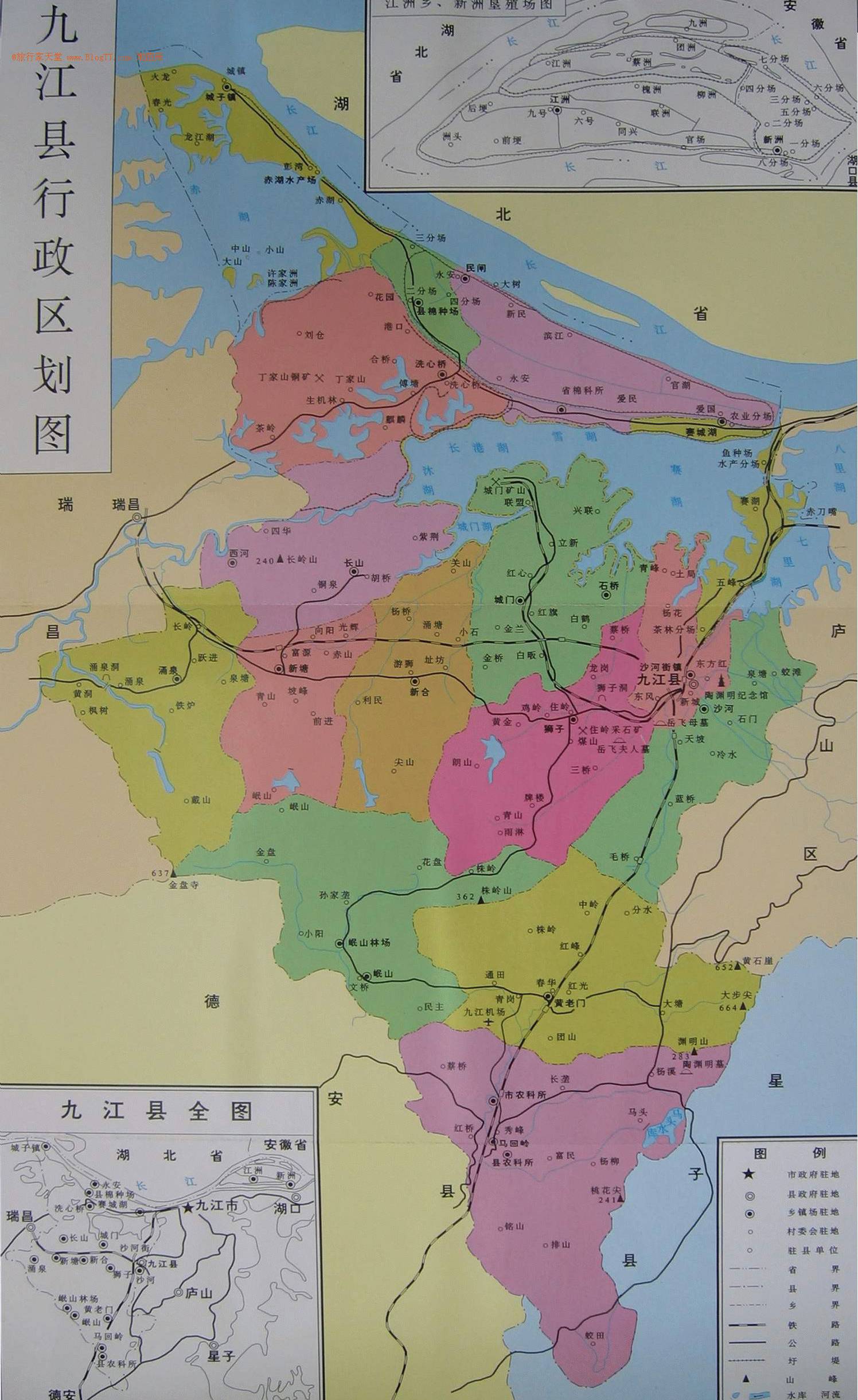 九江縣政區地圖
