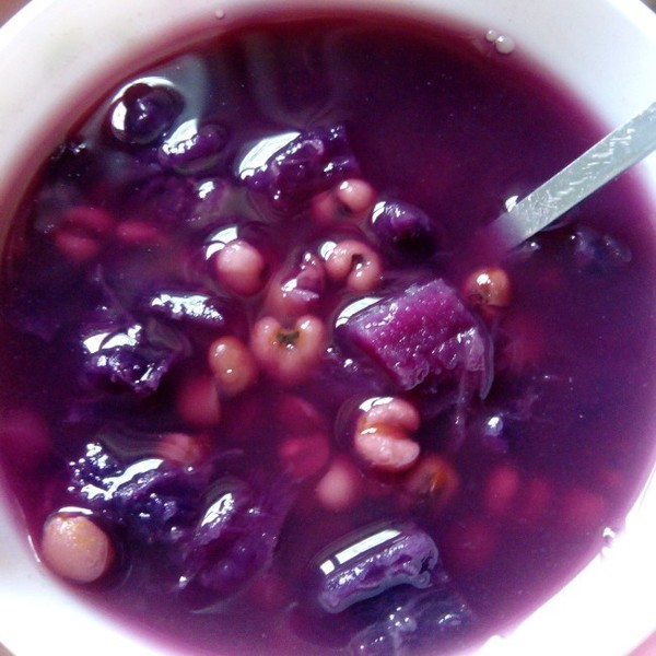 紫薯紅豆湯