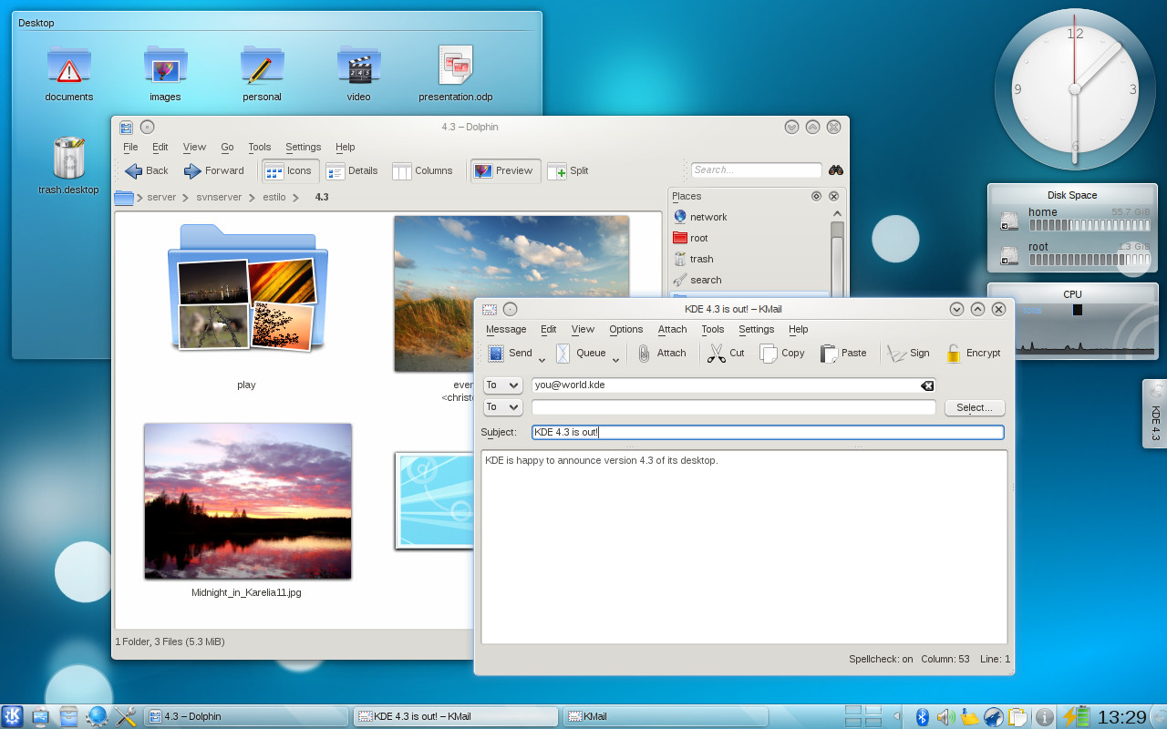 KDE 4.3 界面