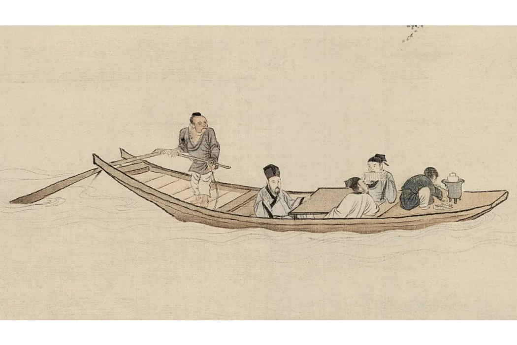 赤壁圖(明代仇英創作的收藏於遼寧省博物館的繪畫作品) 赤壁圖(明代仇英創作的收藏於遼寧省博物館的繪畫作品)