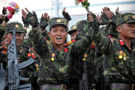 2017年4月15日閱兵時的朝鮮人民軍