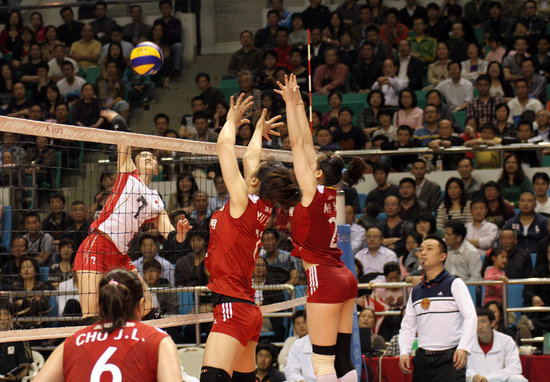 中日女排對抗賽第四場：中國3-0日本1
