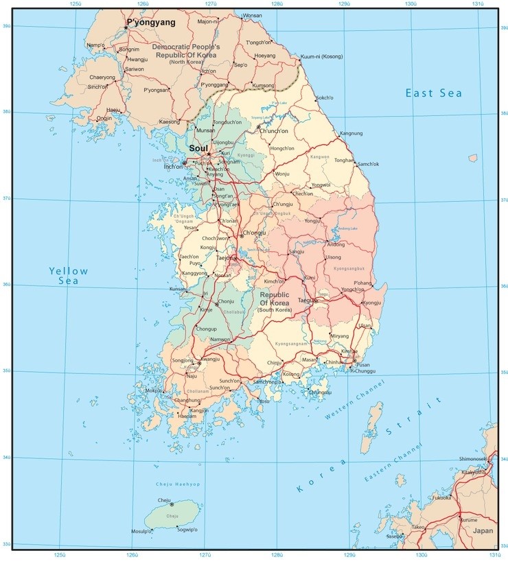 韓國版圖