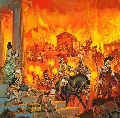 波斯波利斯在遭到馬其頓軍隊的劫掠後 毀於一旦