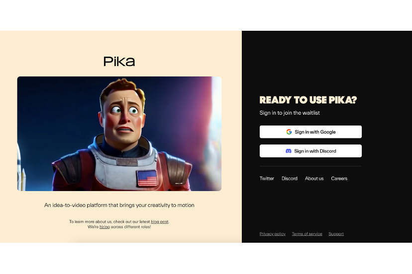 Pika(Pika labs旗下的視頻生成工具) Pika(Pika labs旗下的視頻生成工具)