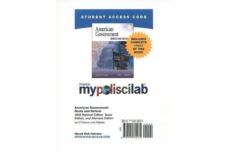 MyPoliSciLab with Pearson EText - Standalone Access Card - for American Government MyPoliSciLab with Pearson EText - Standalone Access Card - for American Government