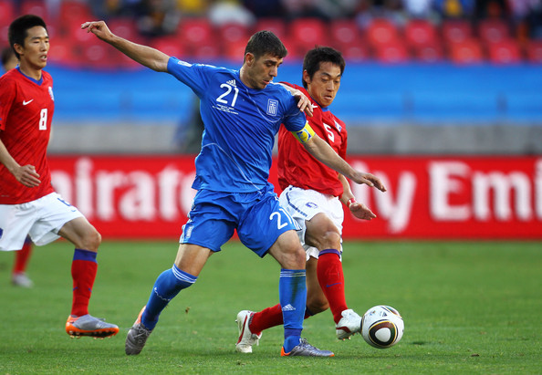 金南一代表韓國隊對陣希臘隊