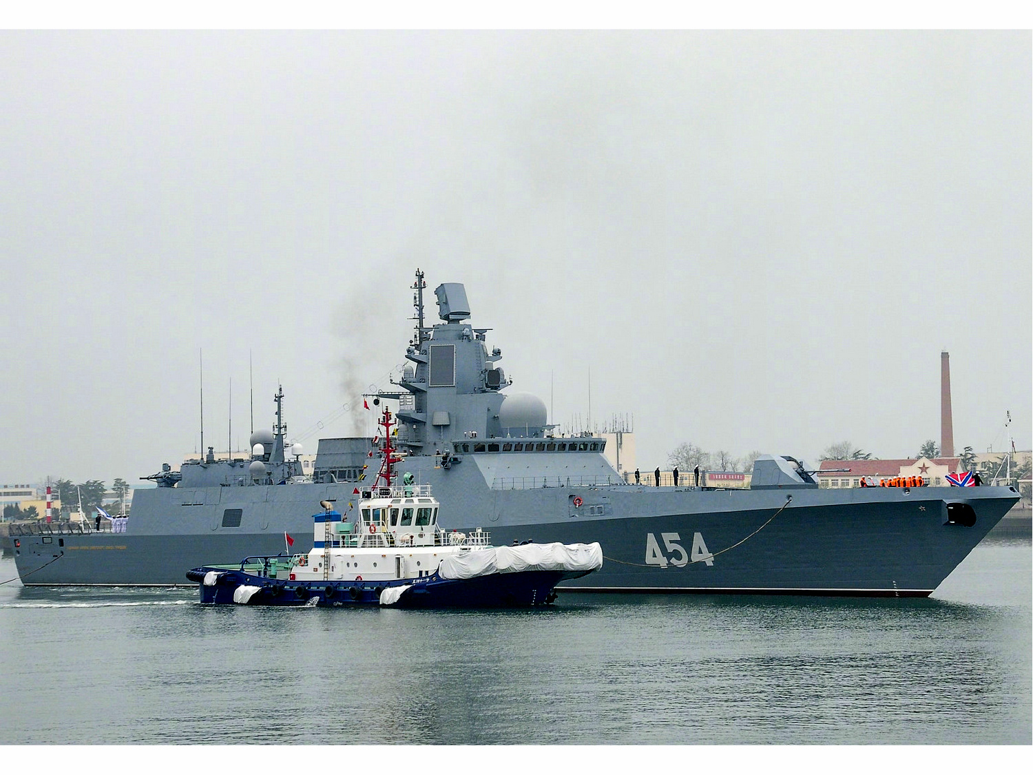 參加中國海上閱兵的俄羅斯戈爾什科夫海軍元帥號護衛艦